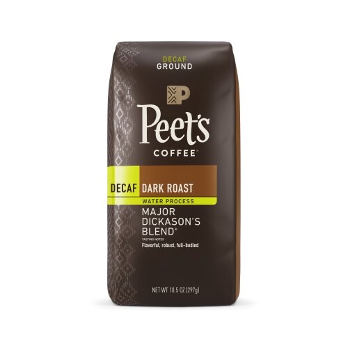 Peet's Coffee Coffee, Ground, Dark Roast, Major Dickason's Blend, Decaf